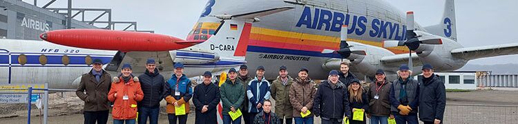 Ein Foto vom Treffen der Projektpartner bei Airbus in Hamburg.